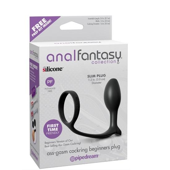 Anal Fantasy Collection Ass-Gasm Cock Ring Beginners Plug