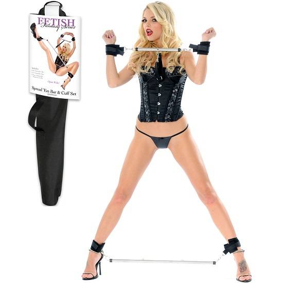 Fetish Fantasy Spread 'em Bar and Cuff Set