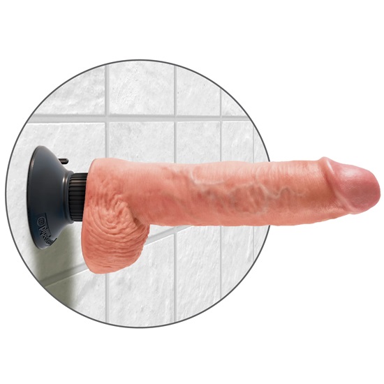 King Cock 10 Inch Vibrating Dildo With Balls