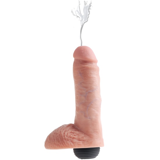 King Cock 8 Inch Squirting Dildo With Balls