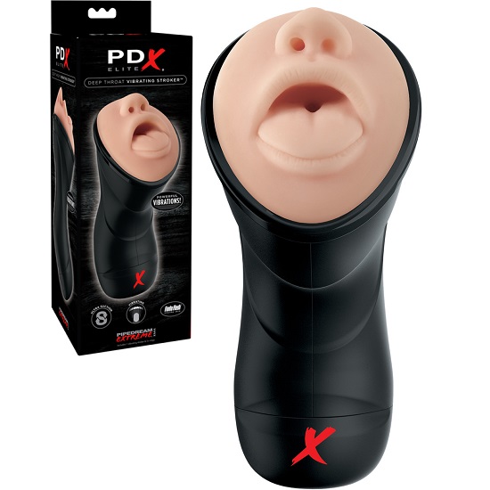 PDX Elite Deep Throat Vibrating Stroker