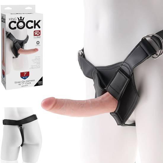 King Cock Strap-On Harness With 7 Inch Cock