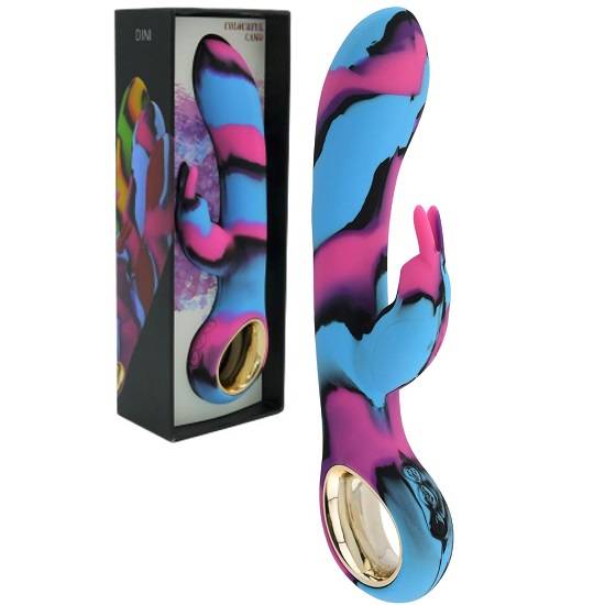 Colourful Camo Dini Rabbit Vibrator