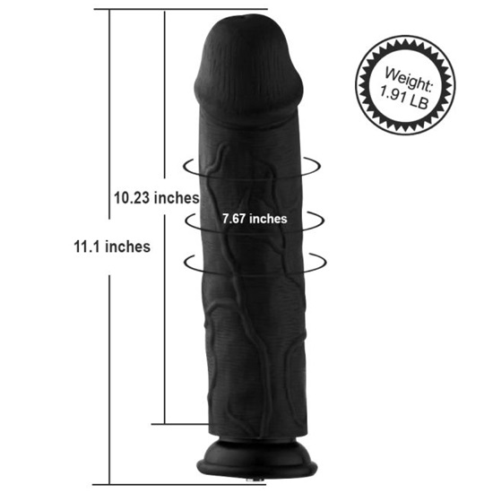 HiSmith KlicLok 11 Inch Curved Dildo