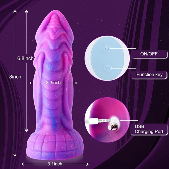 HiSmith KlicLok 8 Inch Vibrating Dildo