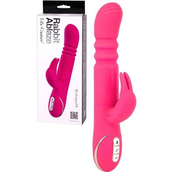 Vibe Couture Ablaze Thrusting Warming Rabbit Vibrator