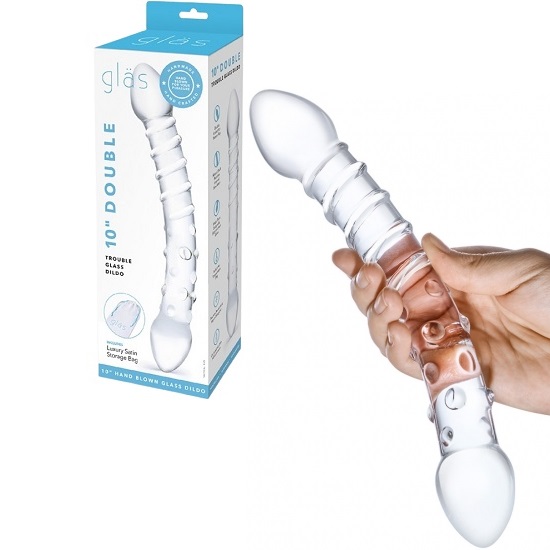 Glas 10 Inch Double Trouble Glass Dildo