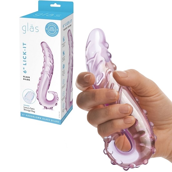 Glas 6 Inch Lick-It Glass Dildo