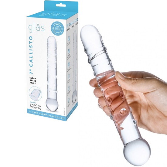 Glas 7 Inch Callisto Clear Glass Dildo