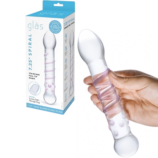Glas 7.25 Inch Spiral Staircase Full Tip Dildo