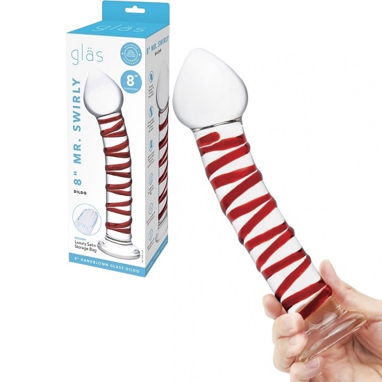 Glas 8 Inch Mr Swirly Spiral Glass Dildo