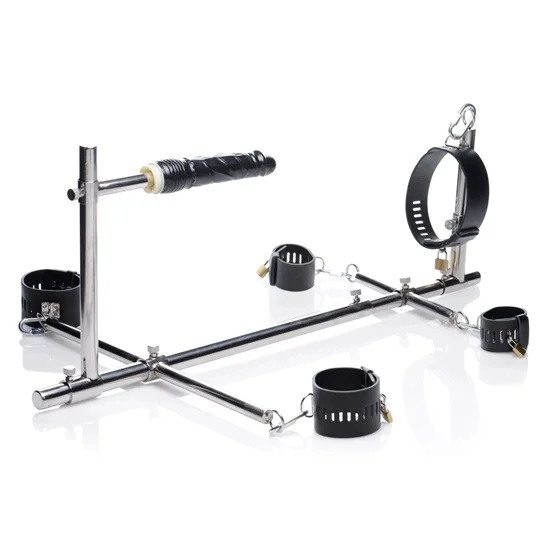 Master Series Imprisoned Metal Stockade With Dildo