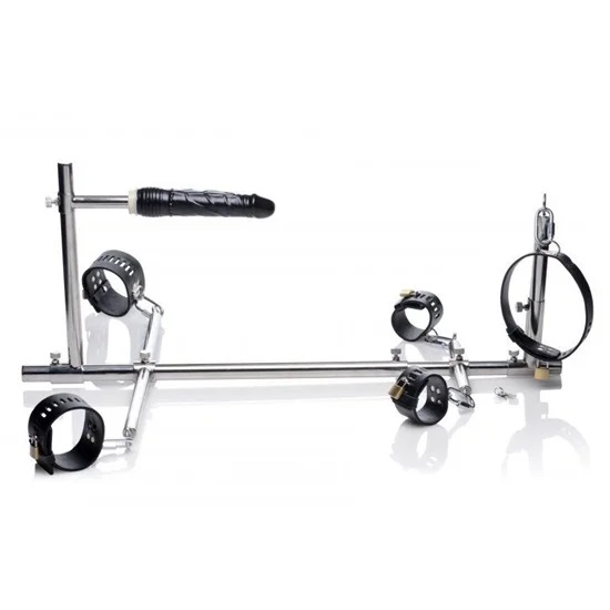 Master Series Imprisoned Metal Stockade With Dildo