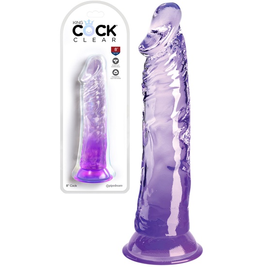 King Cock Clear 8 Inch Dildo - Image 3
