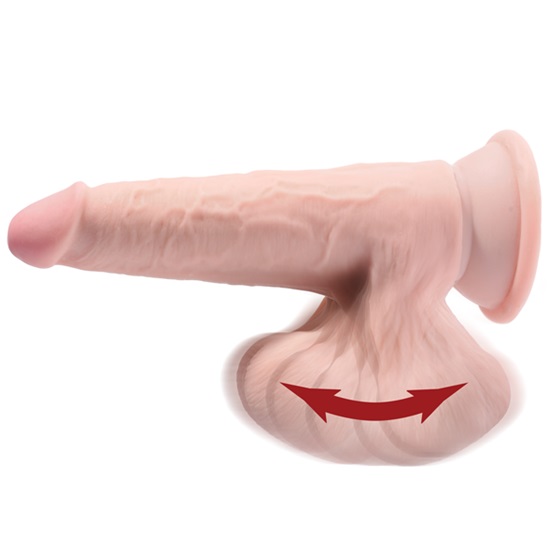 King Cock Plus 6 Inch Triple Density Dildo With Swinging Balls - Image 2