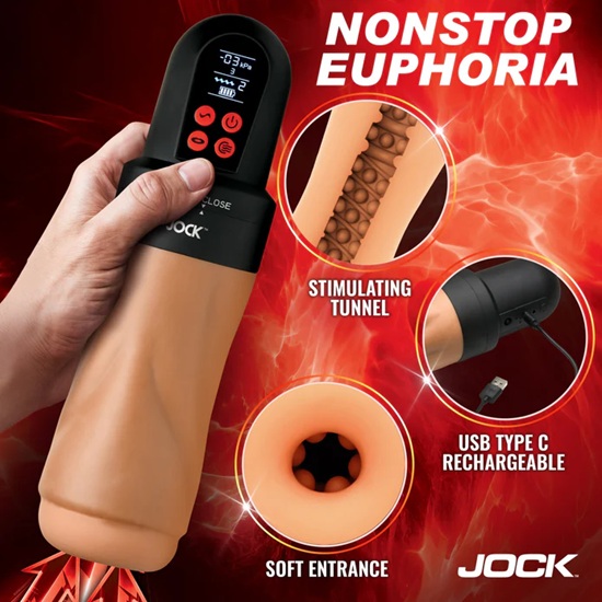 Jock Mega Suck Sucking & Vibrating Masturbator
