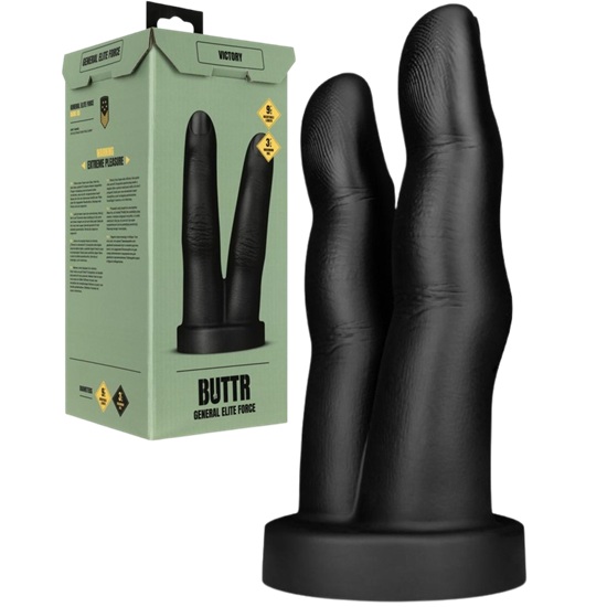 BUTTR Victory Double Finger 10.6″ Butt Plug