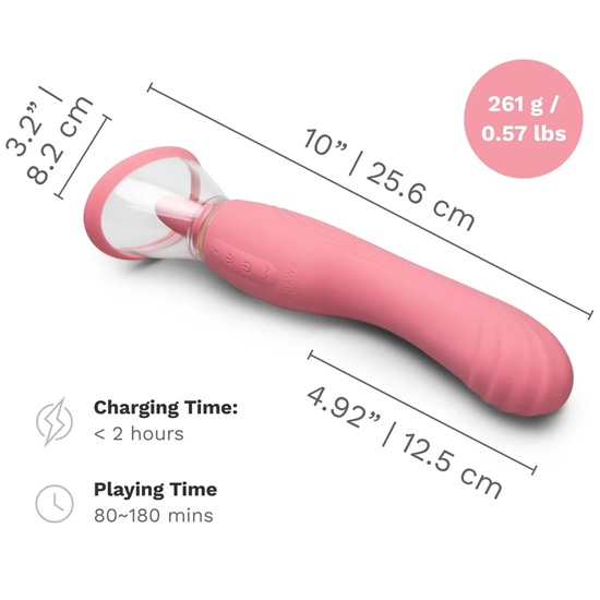 Le Wand Lick 3-in-1 Rechargeable Double-Ended Vibrator